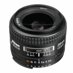 لنز دوربین  نیکون واید AF NIKKOR 28mm f/2.8D Autofocus Lens,