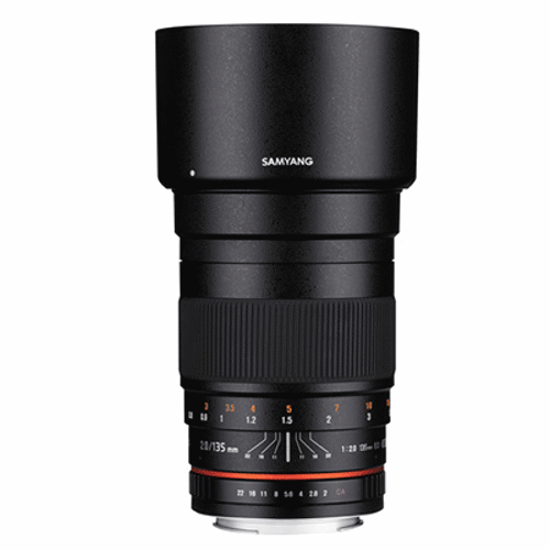 لنز دوربین کانن مدل تله فوتو سامیانگ 135mm f/2.0 ED UMC Lens for Canon EF Mount,